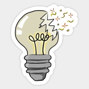 Broken Light-bulb Sticker